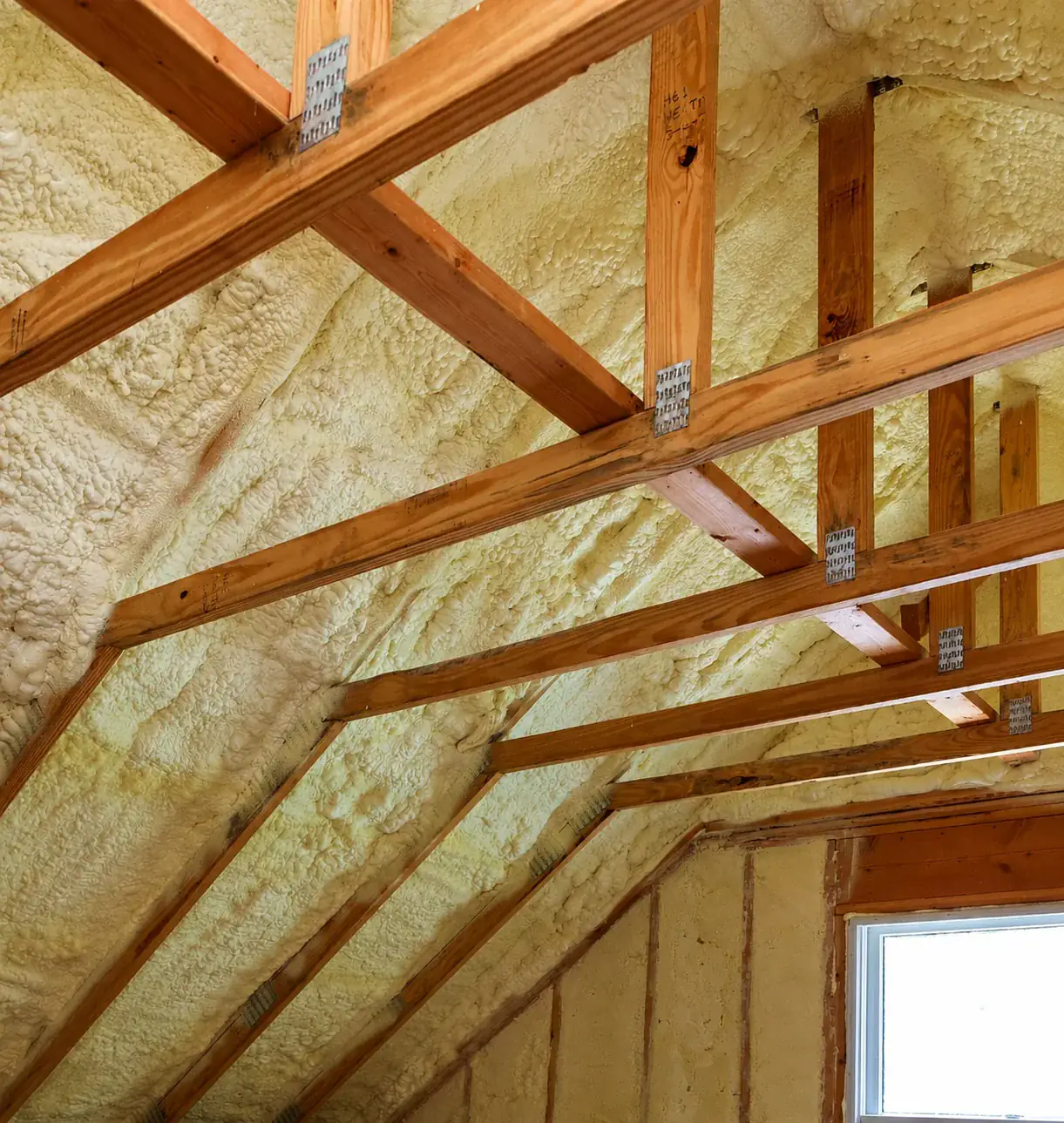 Insulated attic roof deck